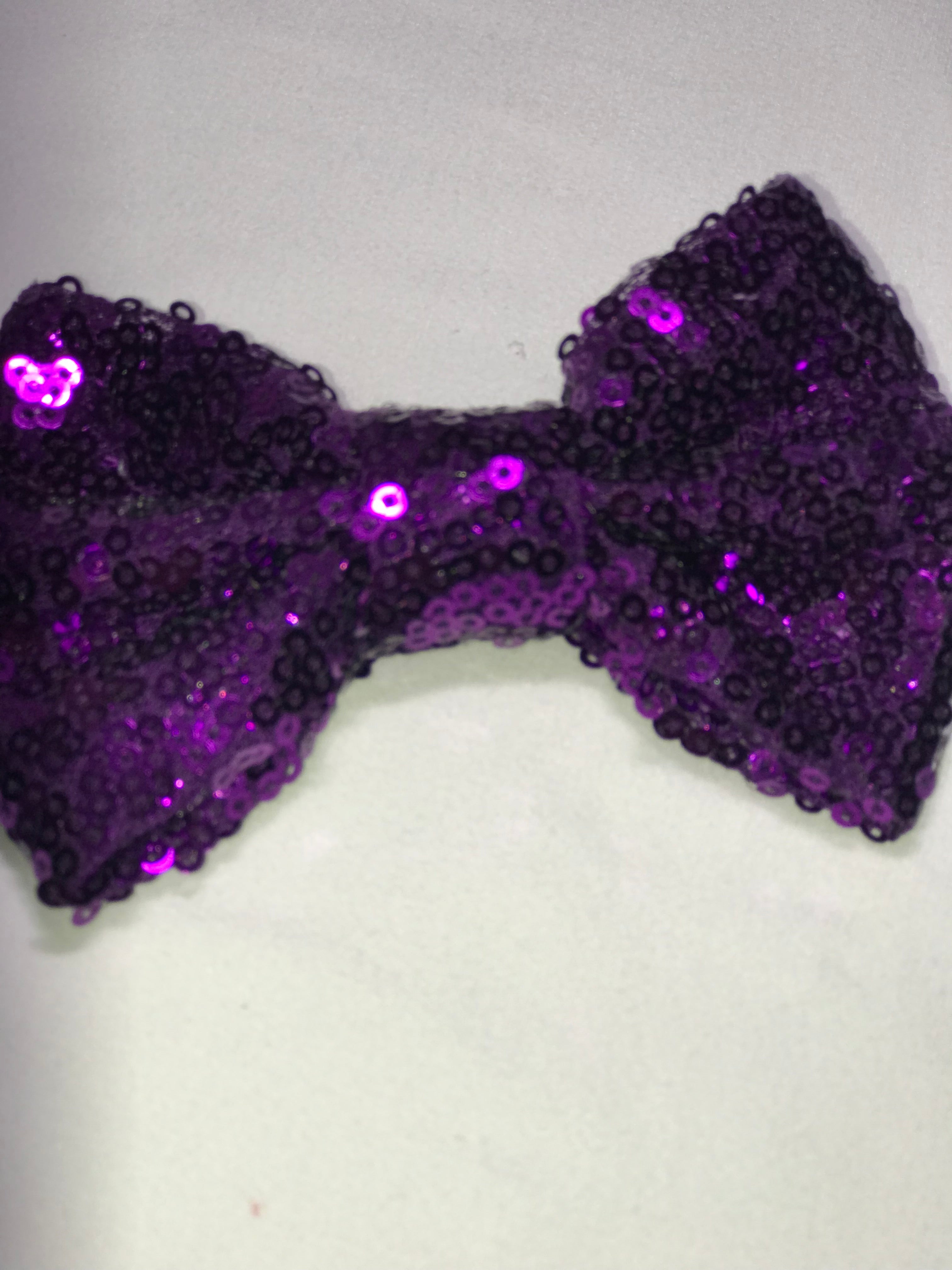 Purple 4" Clip Bow