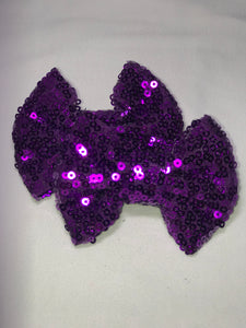 Purple Pigtails 3" Clip Bows