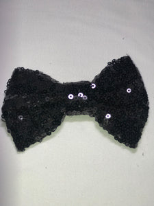 Black 4" Clip Bow